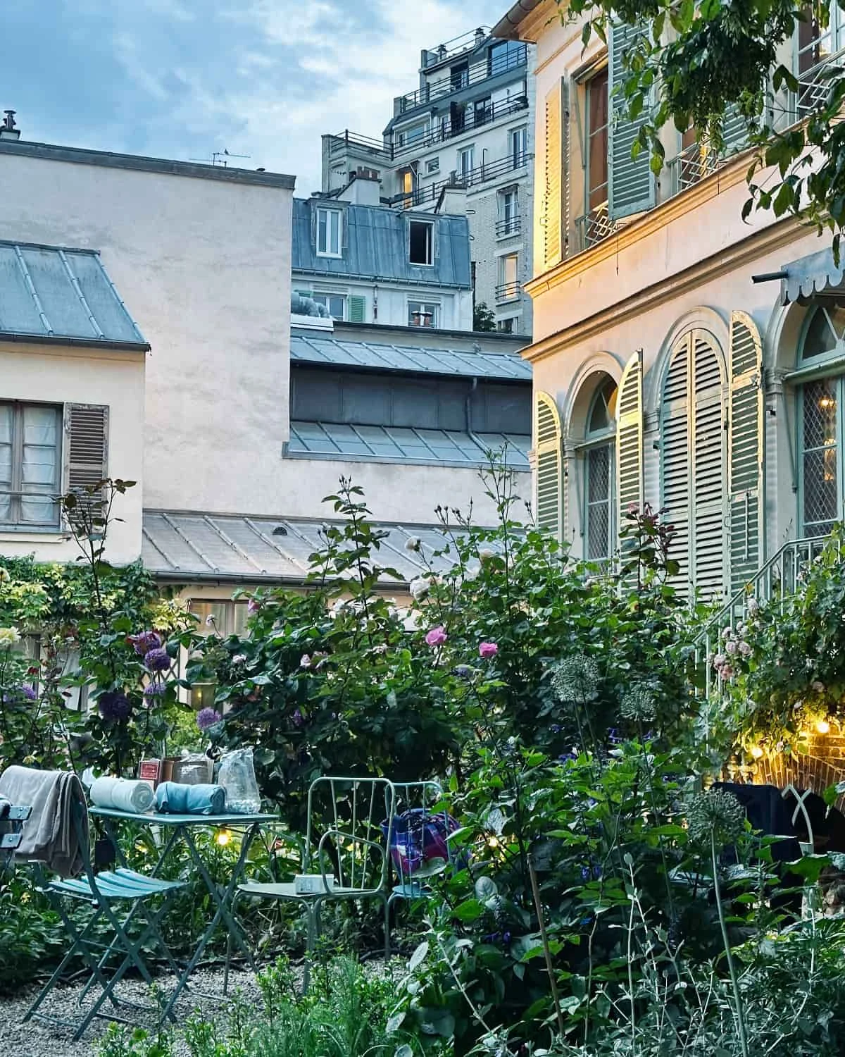 Cafe chairs at Rose Bakery Musée de la Vie Romantique Paris