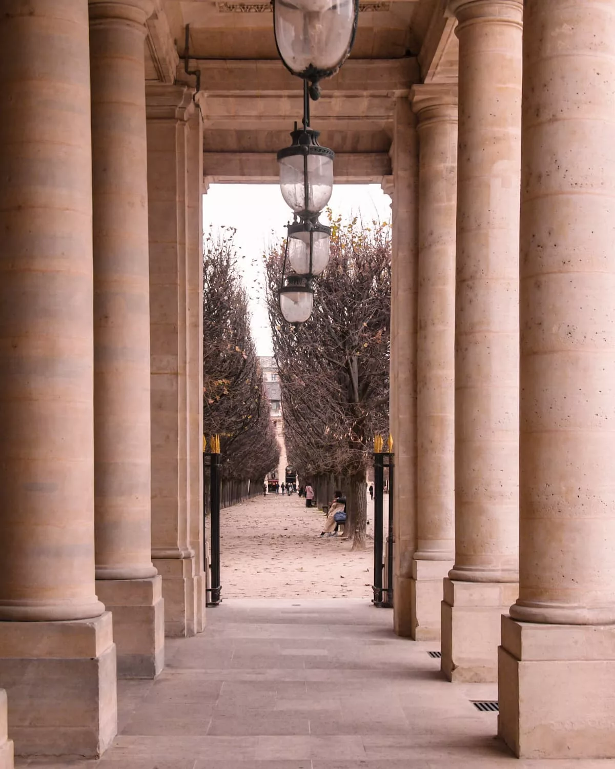 Jardin du Palais Royal columns architecture