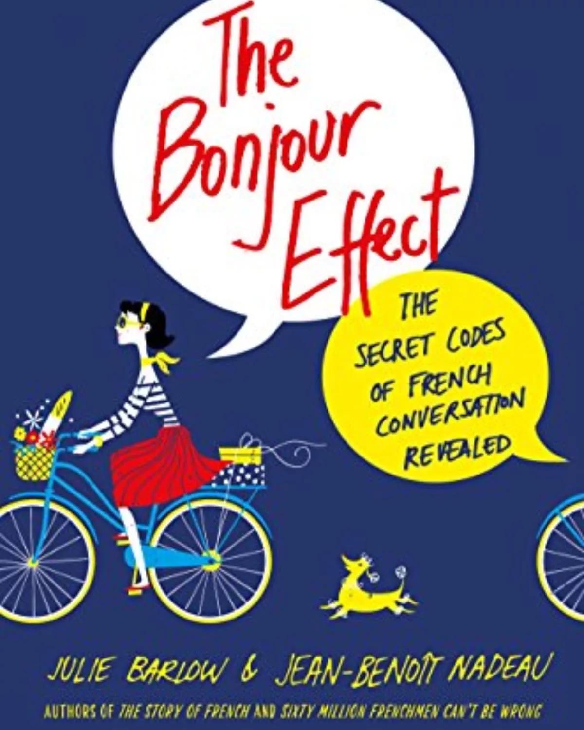 The Bonjour Effect book cover sketch of girl on bicycle