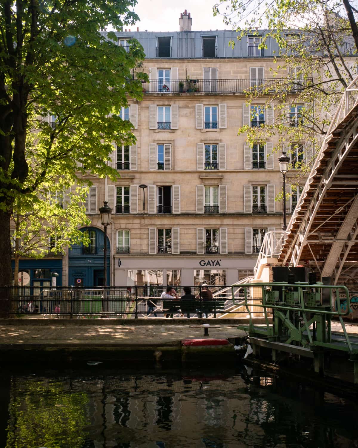 Paris buildings along the Canal Saint Martin